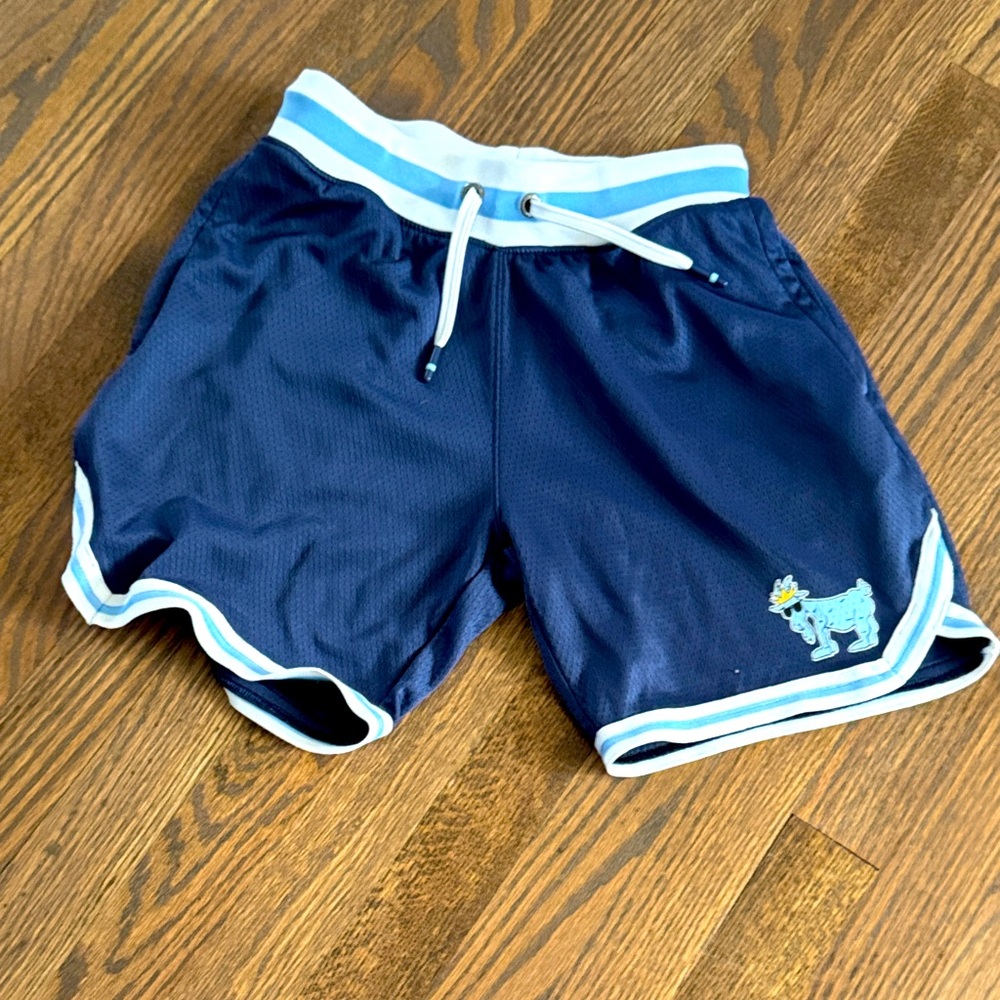 Kids Navy Blue OG mesh shorts Goat Usa